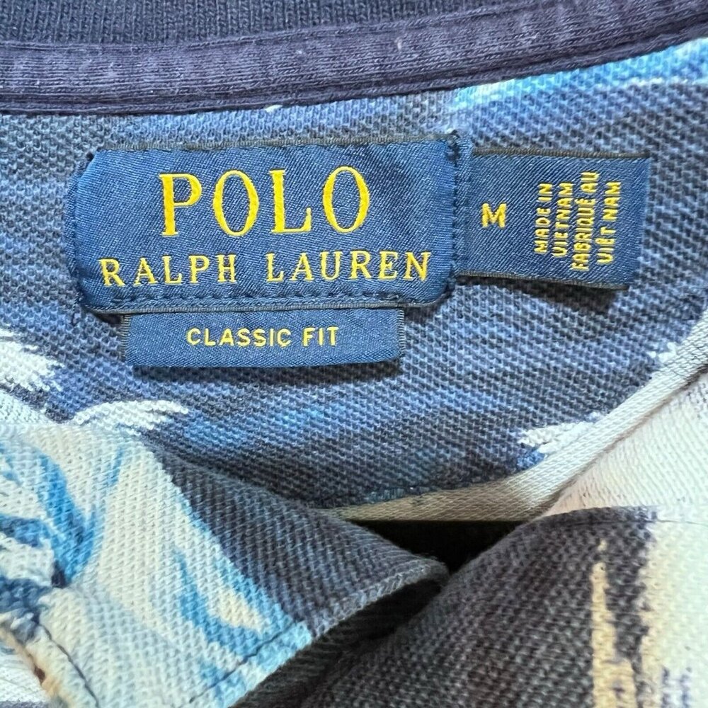 Polo Ralph Lauren Tropical Fish Shirt All Over Mens Med Blue Button Down Classic - Picture 6 of 14